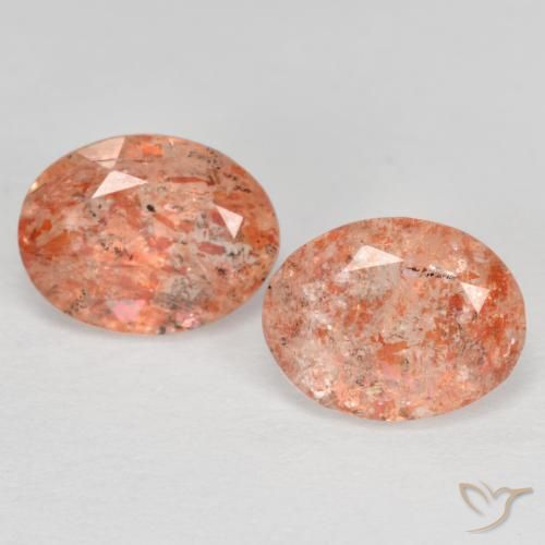 2.53 ct Orange Sunstone, 8 x 6.2 mm Oval Cut From India, Photo A