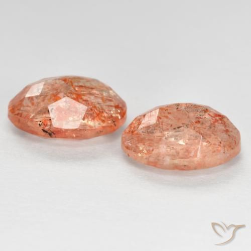Sunstone Gemstones in 8 x 6 mm (calibrated) Size for Sale, Sunstone Stones in Medium-Light Orange Color