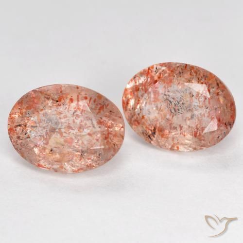 2.81 ctw Orange Sunstone Stones, Natural Sunstone in Oval Facet Shape for Sale