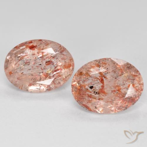 2.5 ct Orange Sunstone, 8.2 x 6.4 mm Oval Cut From India, Photo A