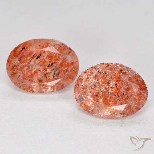 2.28 ct Orange Sunstone, 8 x 6 mm Oval Cut From India, Photo A