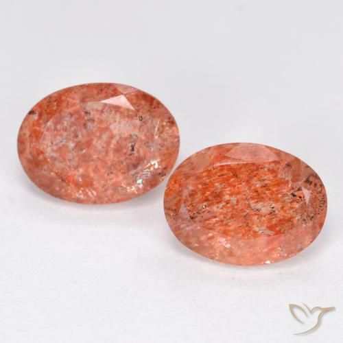 2.5 ct Orange Sunstone, 8.1 x 6 mm Oval Cut From India, Photo A