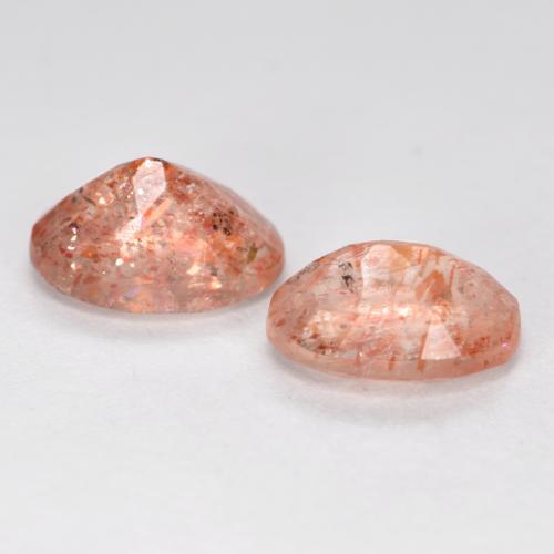 Sunstone Gemstones in 8 x 6 mm (calibrated) Size for Sale, Sunstone Stones in Reddish Orange Color