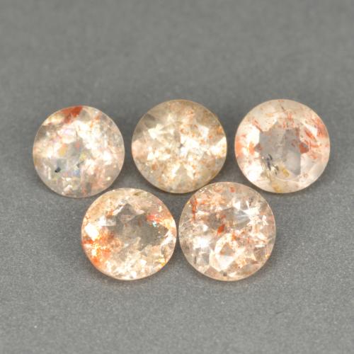 2.70 ctw Orange Sunstone Stones, Natural Sunstone in Round Facet Shape for Sale