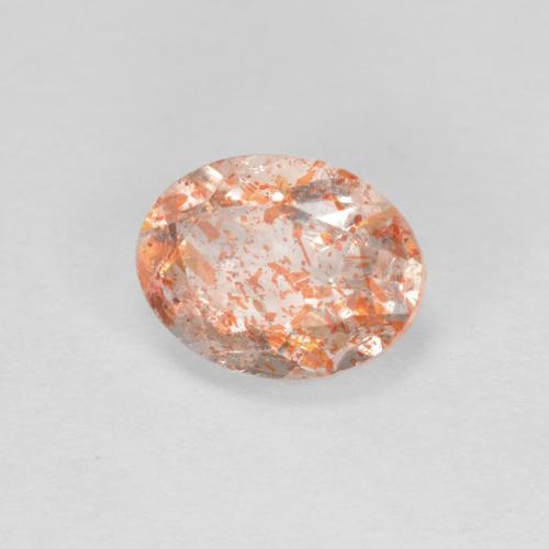 1.28 ct Orange Sunstone Stone, Natural Sunstone in Oval Facet Shape for Sale