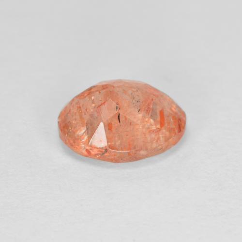 Sunstone Gemstone in 8.1 x 6.2 mm Size for Sale, Sunstone Stone in Reddish Orange Color