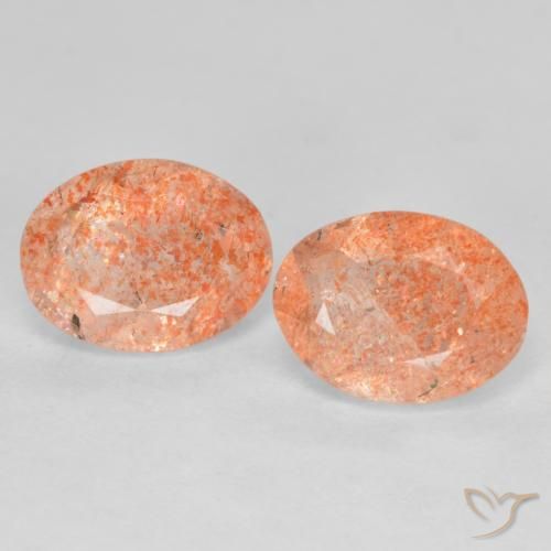 2.53 ct Orange Sunstone, 8.1 x 6.2 mm Oval Cut From India, Photo A