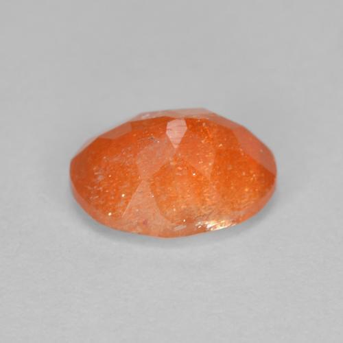 Sunstone Gemstone in 8.2 x 6.4 mm Size for Sale, Sunstone Stone in Reddish Orange Color
