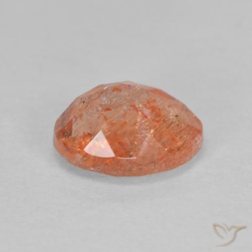 Sunstone Gemstone in 8 x 6 mm (calibrated) Size for Sale, Sunstone Stone in Grapefruit Orange Color