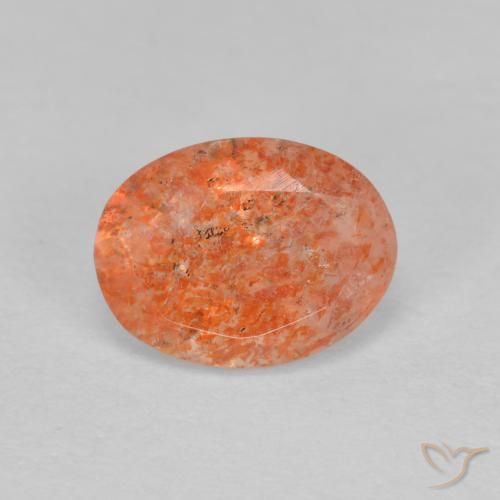 Piedra del Sol Naranja rojizo Ovalada de 1.26 ct de India, dimensión 8,1 x 6,2mm, piedra preciosa natural No tratado, claridad Translúcido, Piedra del Sol Forma ovalada de 1 pieza, dureza de Mohs de 6 - 6.5 , Photo A