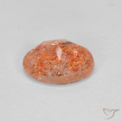Sunstone Gemstone in 8 x 6 mm (calibrated) Size for Sale, Sunstone Stone in Ginger Orange Color