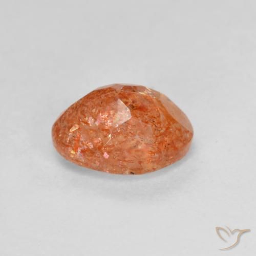 Sunstone Gemstone in 8 x 6 mm (calibrated) Size for Sale, Sunstone Stone in Medium Orange Color