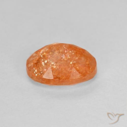 Sunstone Gemstone in 8 x 6 mm (calibrated) Size for Sale, Sunstone Stone in Medium Orange Color