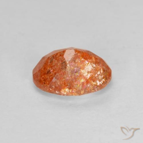 Sunstone Gemstone in 8 x 6 mm (calibrated) Size for Sale, Sunstone Stone in Warm Orange Color