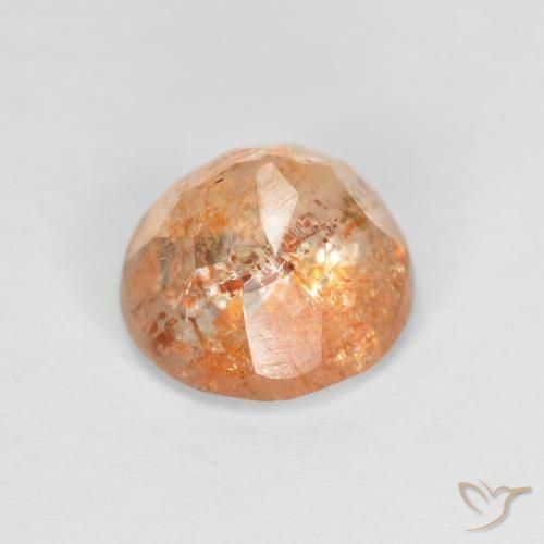 Sunstone Gemstone in 7 mm (calibrated) Size for Sale, Sunstone Stone in Light Peach Orange Color
