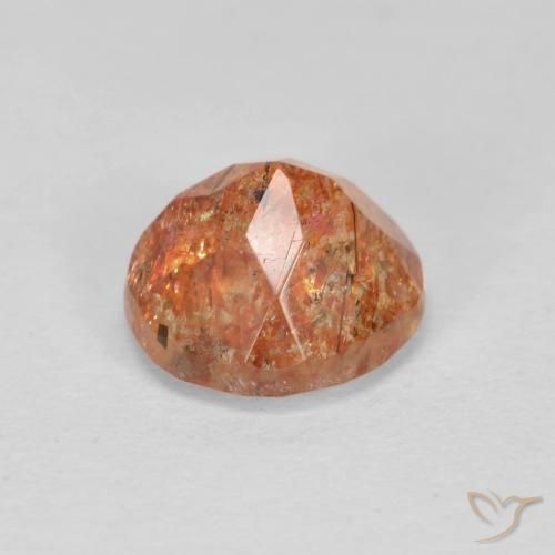 Sunstone Gemstone in 7 mm (calibrated) Size for Sale, Sunstone Stone in Ginger Orange Color