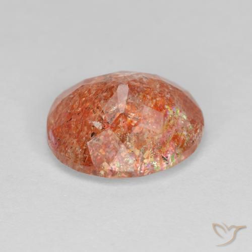 Sunstone Gemstone in 11 x 9 mm (calibrated) Size for Sale, Sunstone Stone in Reddish Orange Color