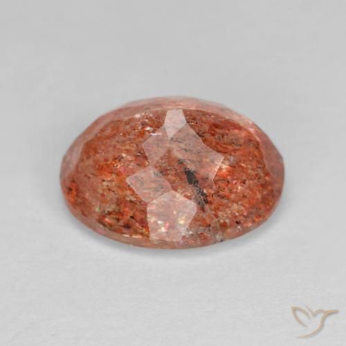 Sunstone Gemstone in 11 x 9 mm (calibrated) Size for Sale, Sunstone Stone in Warm Orange Color