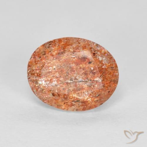2,62ct Ovale sfaccettato arancione Eliolite o pietra del sole dall'India, Dimension 10 x 7,9mm, Natural non trattati Gemstone, Transparent Clarity, 1 piece Eliolite o pietra del sole in Arancione Color, Mohs Hardness of 6 - 6,5, Photo A
