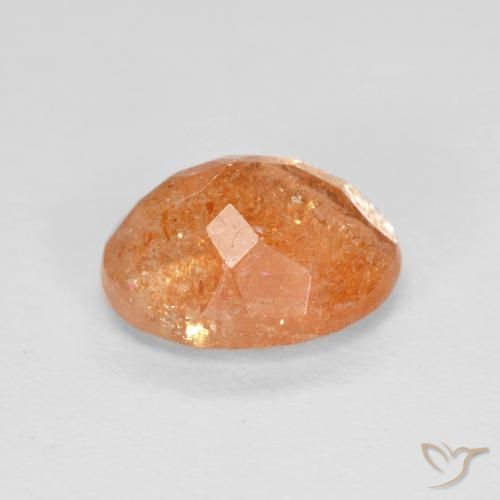 Sunstone Gemstone in 10 x 8 mm (calibrated) Size for Sale, Sunstone Stone in Deep Orange Color