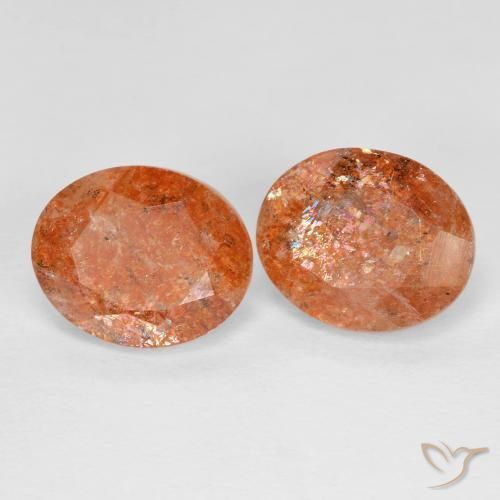 4.8 ct Orange Sunstone, 10 x 8.1 mm Oval Cut From India, Photo A