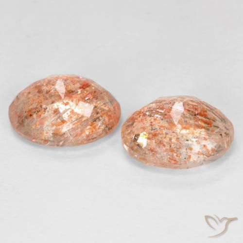 Sunstone Gemstones in 10 x 8 mm (calibrated) Size for Sale, Sunstone Stones in Light Orange Color