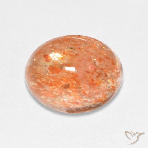 Pierre de Soleil Ovale en damier des États-Unis 1,99 ct, dimension 9,1 x 7,2mm, pureté Translucide, pierre gemme naturelle Non traité, 1 pièce Pierre de Soleil de couleur Orange rougeâtre, dureté Mohs de 6 à 6.5, Photo A