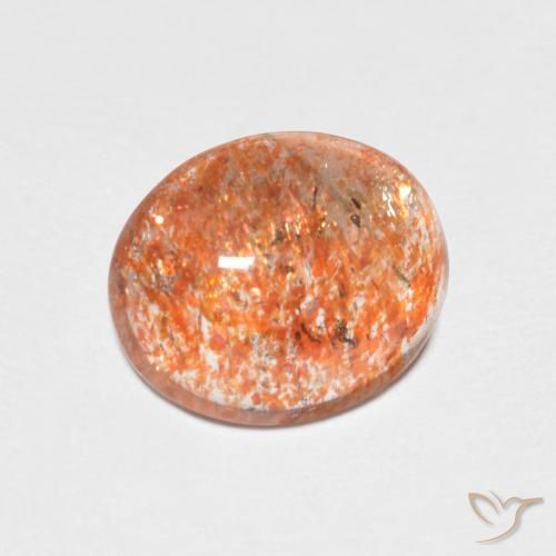 1.86ct Natural Bright Orange Sunstone, Oval, Translucent, Photo A