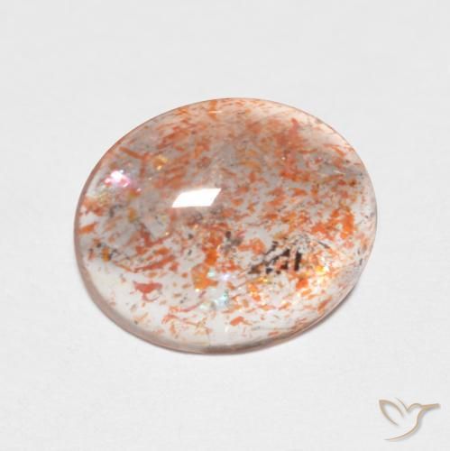 2.39 ct Orange Sunstone, 10.5 x 8.4 mm Oval Cut From India, Photo A