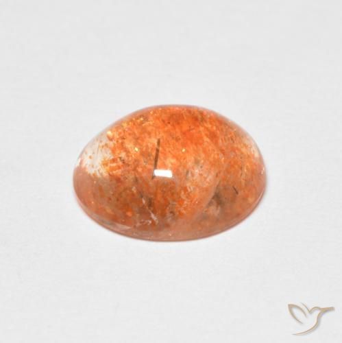Sunstone Gemstone in 8.9 x 7.3 mm Size for Sale, Sunstone Stone in Light Orange Color