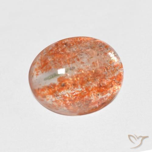Pietra solare arancione da 2,39 ct, taglio ovale da 9,9 x 7,8 mm dall'India, Photo A