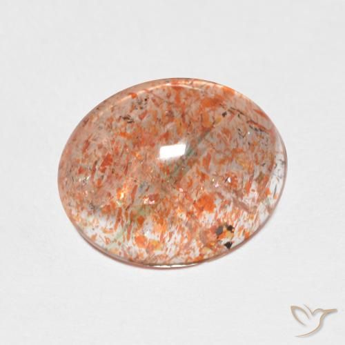 2.37ct Natural Ginger Orange Sunstone, Oval, Translucent
