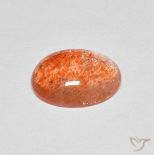 Sunstone Gemstone in 9 x 7 mm (calibrated) Size for Sale, Sunstone Stone in Medium Orange Color
