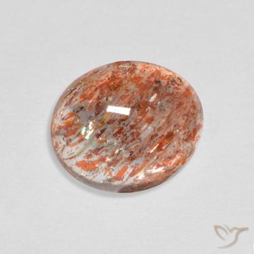 2.17ct Natural Reddish Orange Sunstone, Oval, Translucent