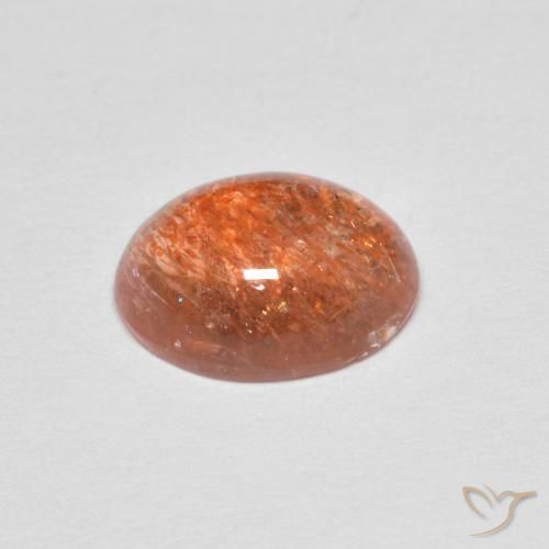 Sunstone Gemstone in 9 x 7 mm (calibrated) Size for Sale, Sunstone Stone in Reddish Orange Color