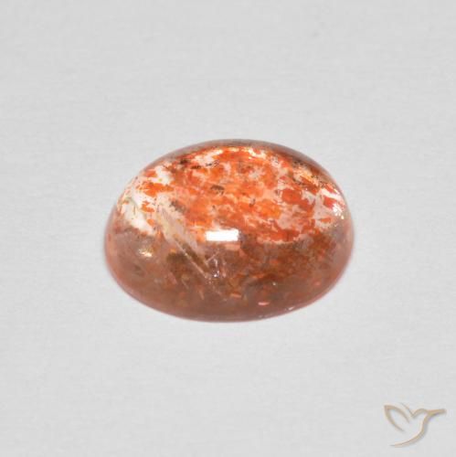 Sunstone Gemstone in 9 x 7 mm (calibrated) Size for Sale, Sunstone Stone in Reddish Orange Color
