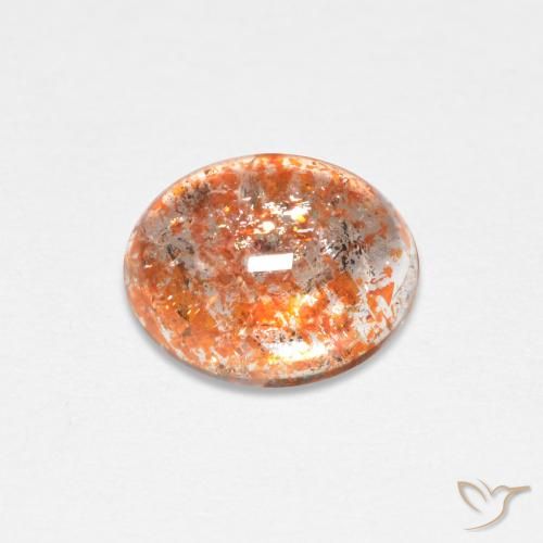1.45ct Natural Medium Orange Sunstone, Oval, Translucent