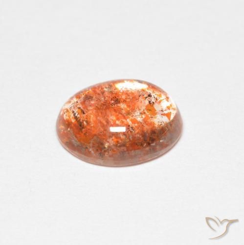 Sunstone Gemstone in 8.5 x 6.8 mm Size for Sale, Sunstone Stone in Medium Orange Color