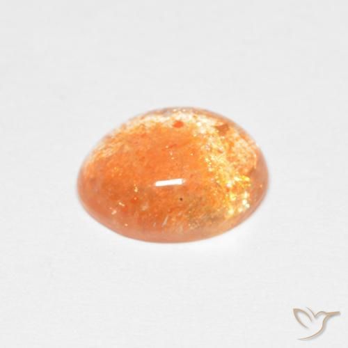 Sunstone Gemstone in 9.1 x 7.4 mm Size for Sale, Sunstone Stone in Light Orange Color