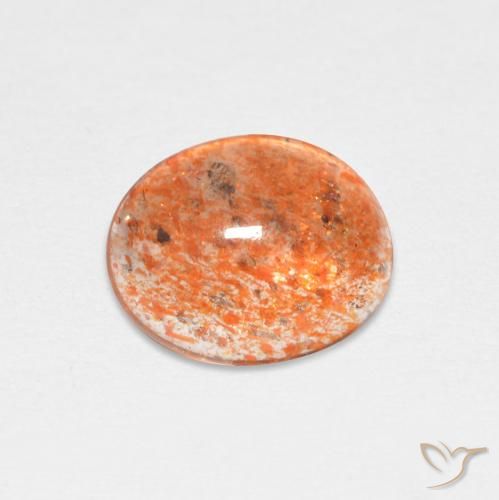 1.49 ct Orange Sunstone, 9 x 7.1 mm Oval Cut From India, Photo A