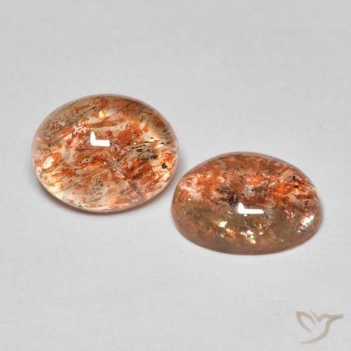 3.93 ct Orange Sunstone, 9.2 x 7.1 mm Oval Cut From India, Photo A