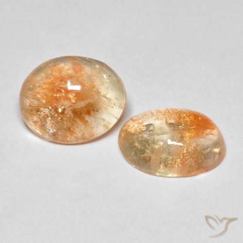 3.67 ct Orange Sunstone, 9.4 x 7.4 mm Oval Cut From India, Photo A