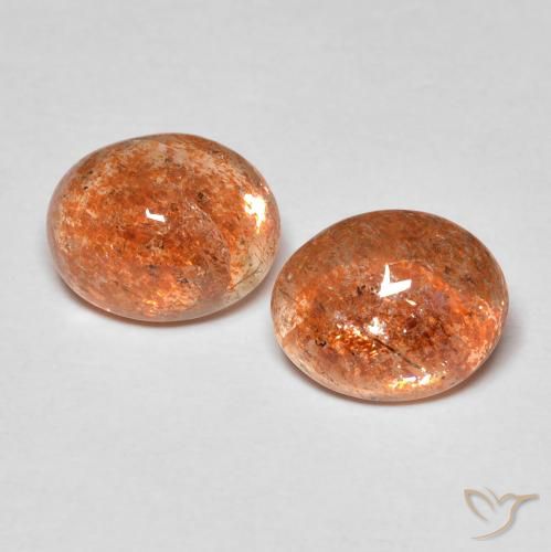 3.39 ct Orange Sunstone, 8.8 x 7 mm Oval Cut From India, Photo A