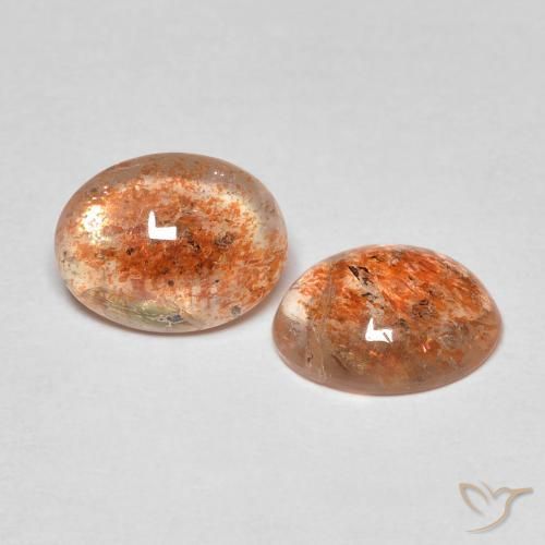 3.14 ct Orange Sunstone, 9.1 x 7.1 mm Oval Cut From India, Photo A