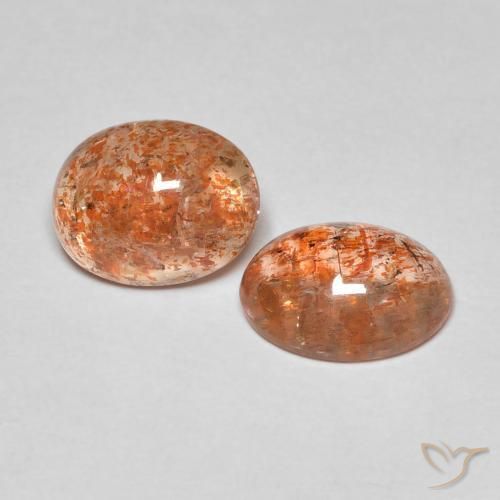 3.53 ct Orange Sunstone, 9 x 7.1 mm Oval Cut From India, Photo A