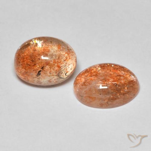3.74 ct Orange Sunstone, 9.2 x 7.3 mm Oval Cut From India, Photo A