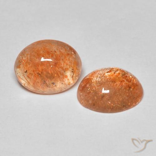 3.48 ct Orange Sunstone, 9.2 x 7.4 mm Oval Cut From India, Photo A