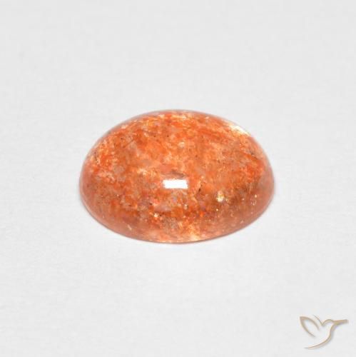 Sunstone Gemstone in 8.4 x 6.5 mm Size for Sale, Sunstone Stone in Light Orange Color