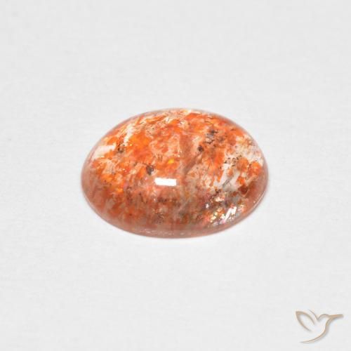 Sunstone Gemstone in 8.2 x 6.6 mm Size for Sale, Sunstone Stone in Light Orange Color