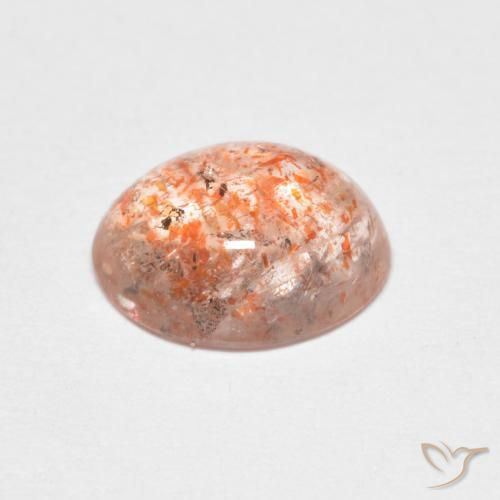 Sunstone Gemstone in 9.2 x 7.4 mm Size for Sale, Sunstone Stone in Light Orange Color